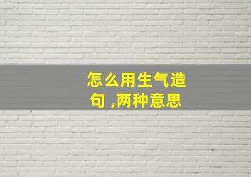 怎么用生气造句 ,两种意思